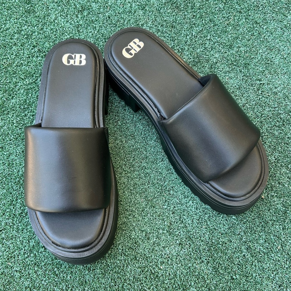 NWT Gianni Bini GB Kickback Platform Slide Sandal Black 9.5 - Picture 4 of 13